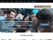 Tablet Screenshot of moodle.hamk.fi